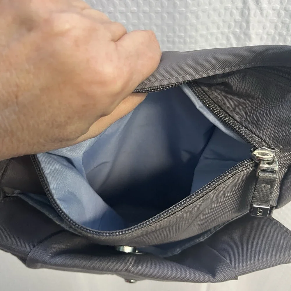 Baggallini Women’s Gray Nylon Travel‎ Utility Crossbody Bag Gorpcore